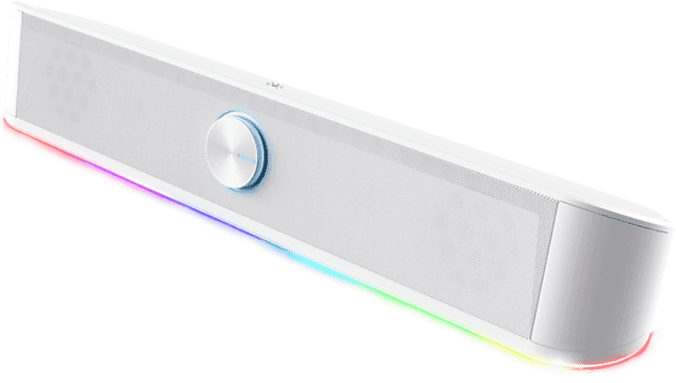 Barra de sonido - Trust GXT 619W THORNE, USB, Alámbrico, Con RGB, Blanco