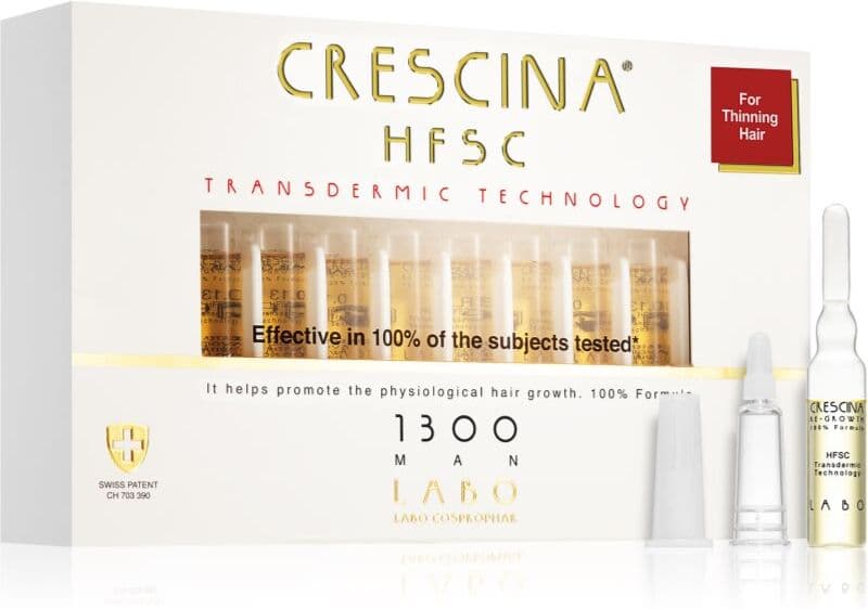Crescina Transdermic 1300 Re-Growth θεραπεία ανάπτυξης μαλλιών για άντρες 20x3,5 ml