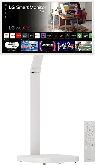 Monitor - LG Smart Swing 32SR50FAW-W, 32" Full-HD, 60 Hz, 5 ms, IPS, Altavoces integrados, Blanco