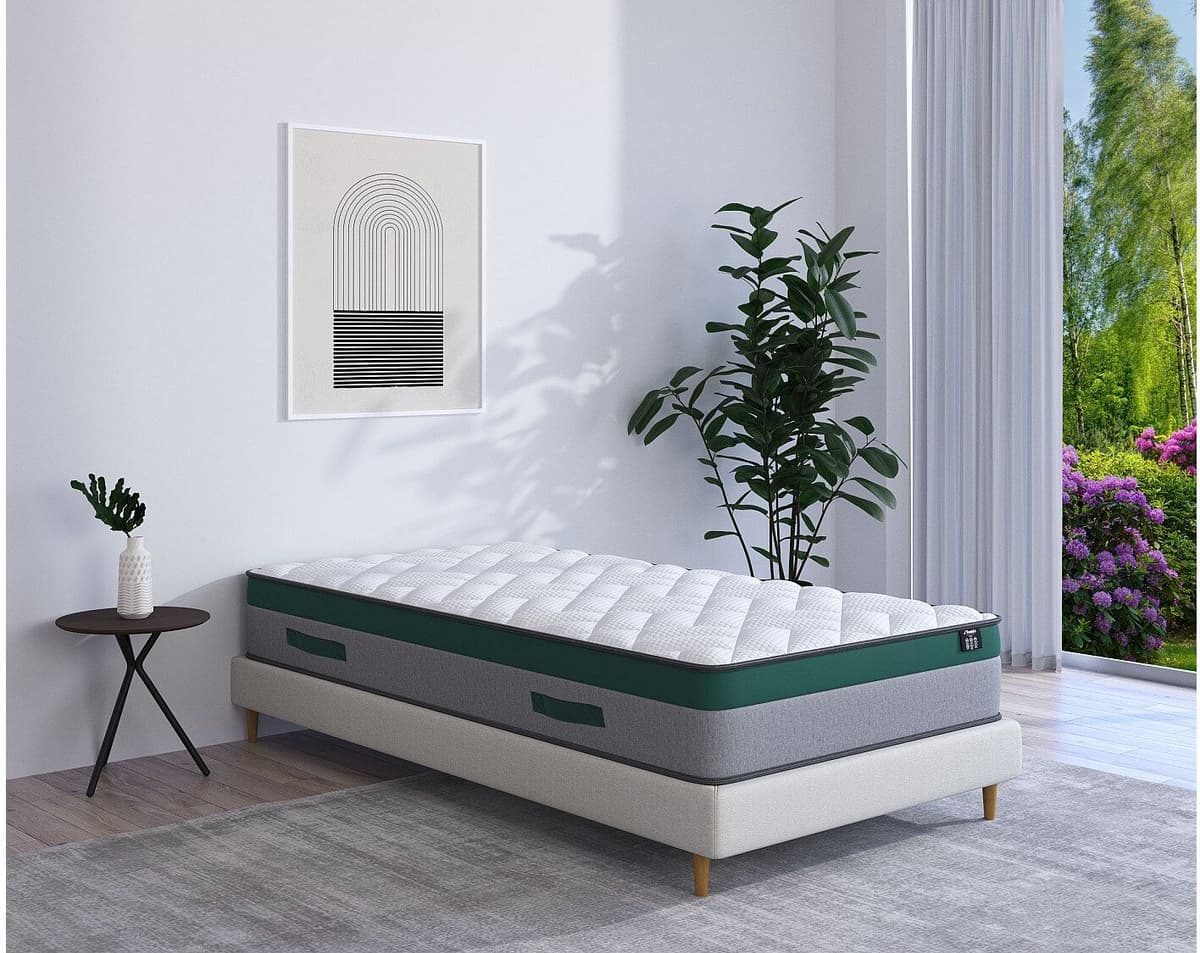 Unique Colchón de muelles ensacados PRESTIGE - Grosor: 22 cm - 90 x 190 cm