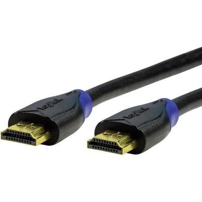 LogiLink HDMI Anschlusskabel HDMI-A Stecker, HDMI-A Stecker 3.00 m Schwarz CH0063 4K UHD, Audio Return Channel, vergoldete Steckkontakte HDMI-Kabel