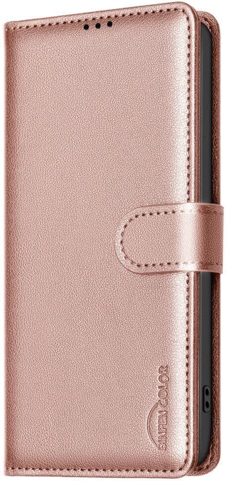 INCOVER Samsung Galaxy A36 (5G) BINFEN Kunstskinn Flip Deksel med RFID Blokkering - Rose Gold
