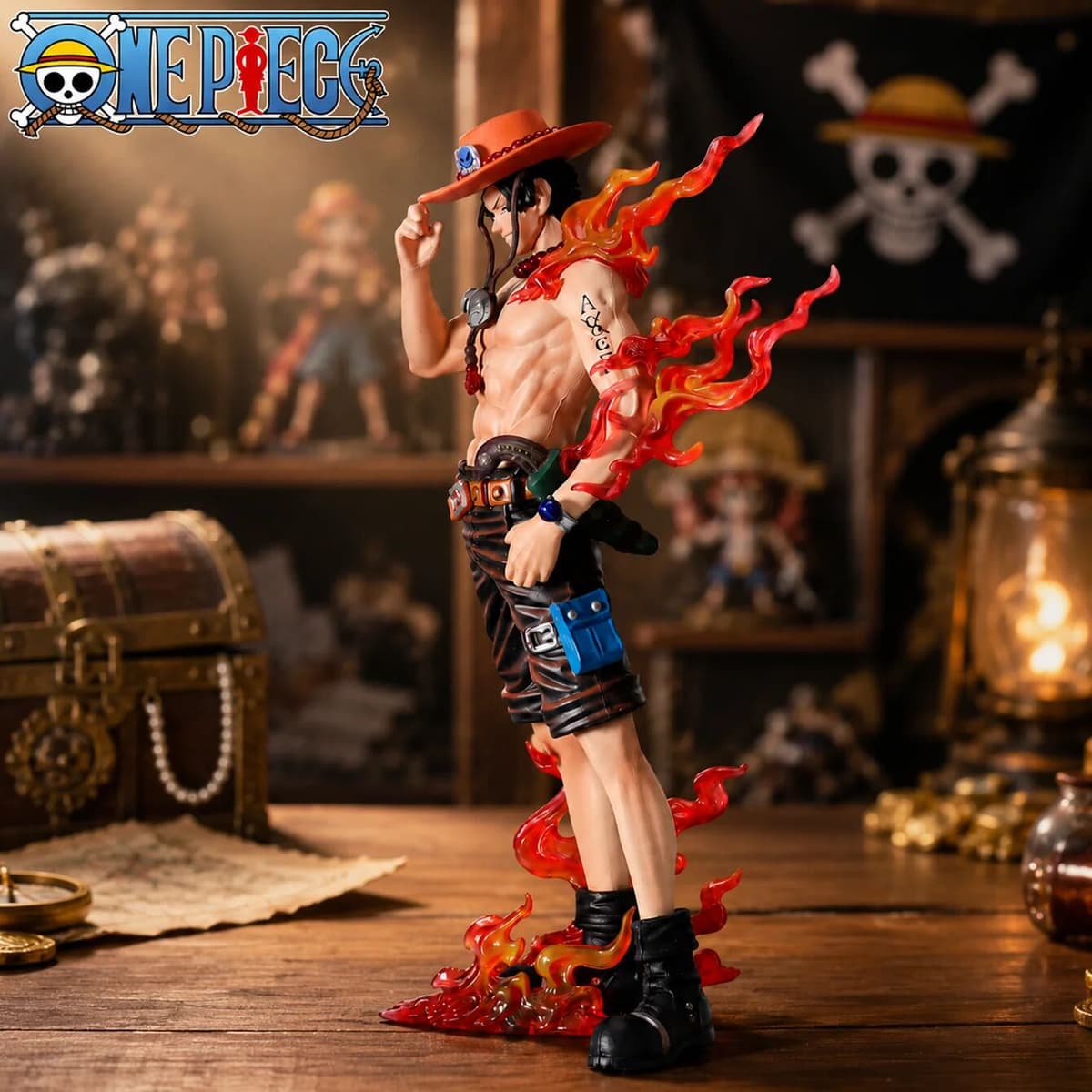 Bandai Ace Figure, One Piece, Anime Figure, Anime Merchandise, Anime Merch Gift for Friends Birthday, Anime Character Statue Ornament, Desktop Ornament, Collectible Figure, Holiday Gift, Small Gift,