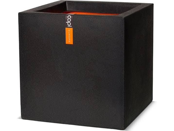 Capi Europe - Bloempot vierkant Smooth NL - 50x50 - Zwart - Bloempot voor binnen en buiten - Levenslang garantie - Breukbestendig - 100% Recyclebaar - CO2 Neutraal geproduceerd - KBL904