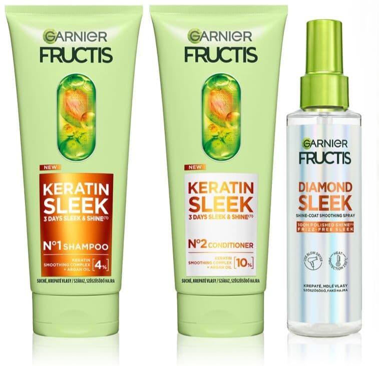Garnier Fructis Sleek Routine Σετ για ξηρά μαλλιά