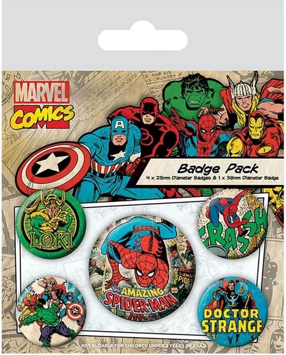 PyramidInternational Pyramid MARVEL COMICS (SPIDER-MAN) kitűző szett Ajándéktárgyak