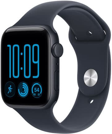 Apple Watch SE (3nd generation) SE 3 GPS + Cellular, Cassa 44 mm in alluminio mezzanotte con Cinturino Sport blu marino - M/L