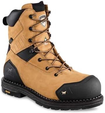 "Irish Setter By Red Wing Edgerton XD 8"" WP Safety-Toe Insl (Men's) Work in Tan/Nubuck, Size 7 D, Leather"