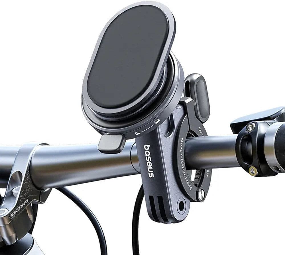 Baseus 2-i-1 PrimeTrip Mobilholder til Cykelstyr & Kickstand - Grå