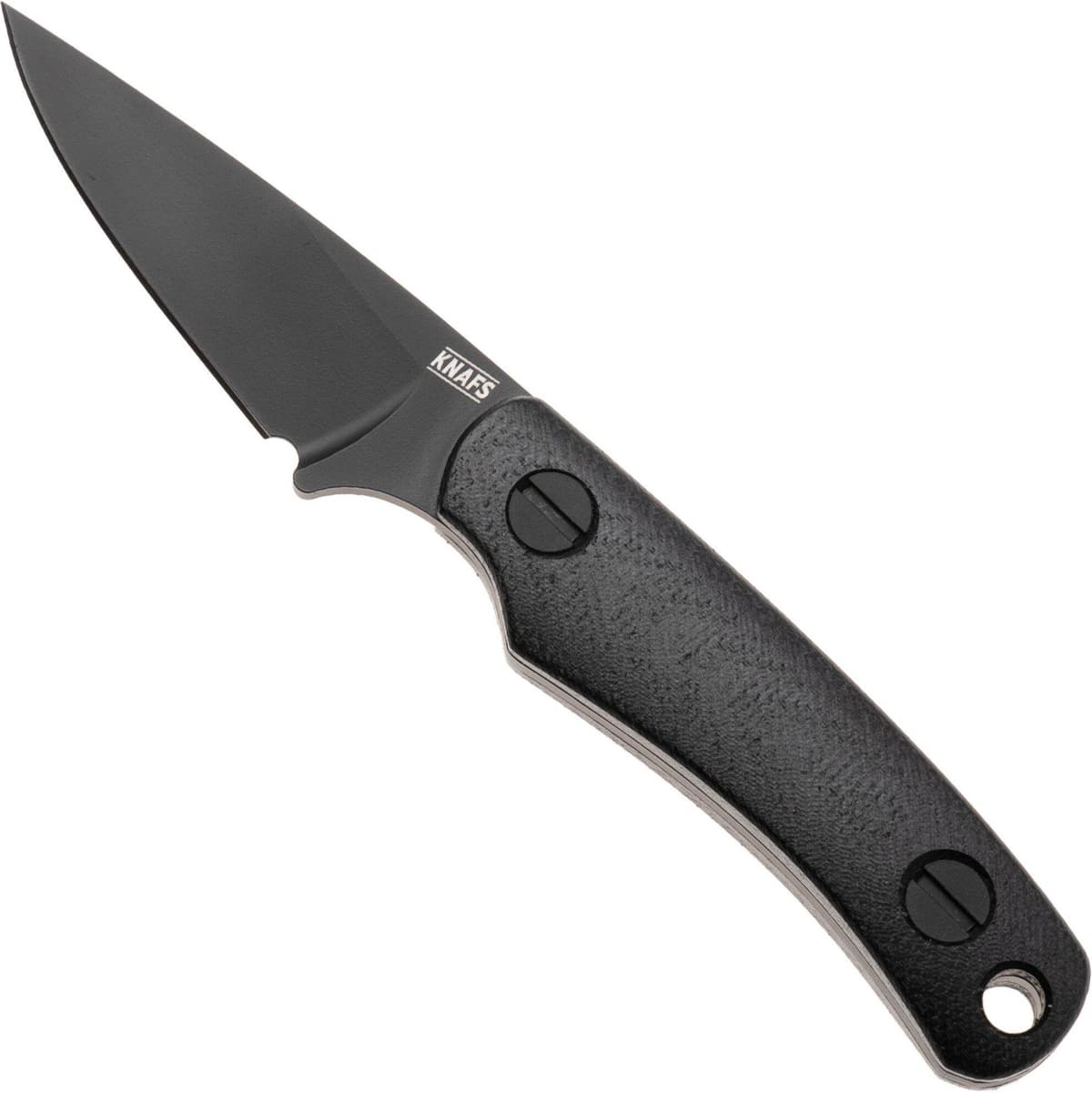 Knafs Little Lulu 00597 Black Cerakote MagnaCut, Black Micarta, coltello fisso