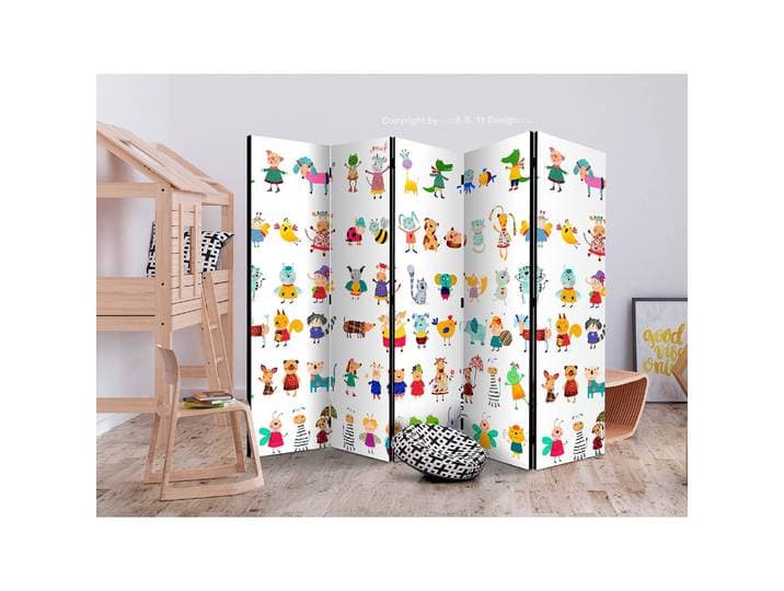 Paravent Cartoon Pets Polaire Multicolore 225 x 172 x 3cm