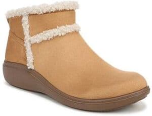 Women's Birch Ankle Bootie by Bzees for LifeStride in Honey Tan (Size 9 M)