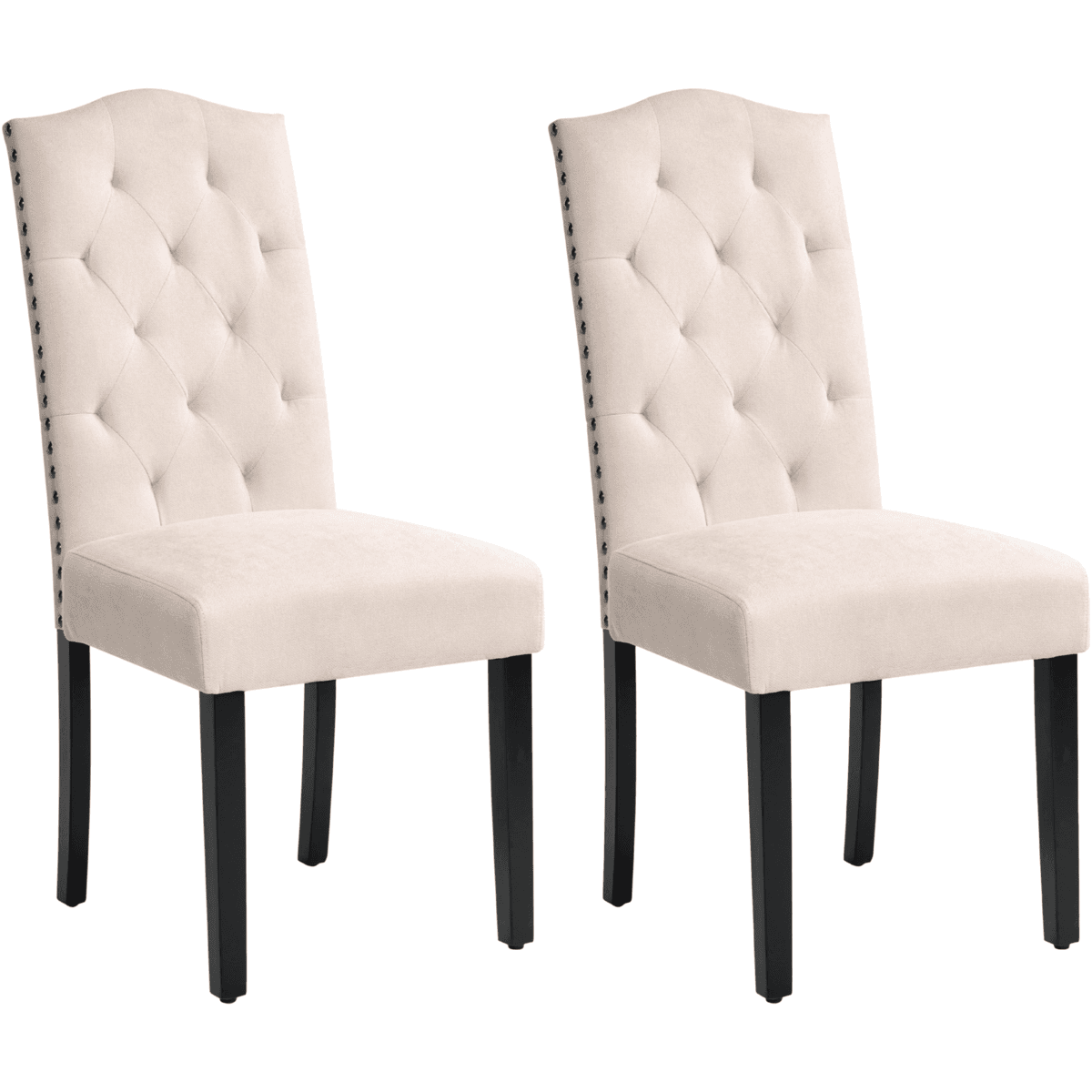 Beliani SHIRLEY Beige Esszimmerstuhl 2er Set
