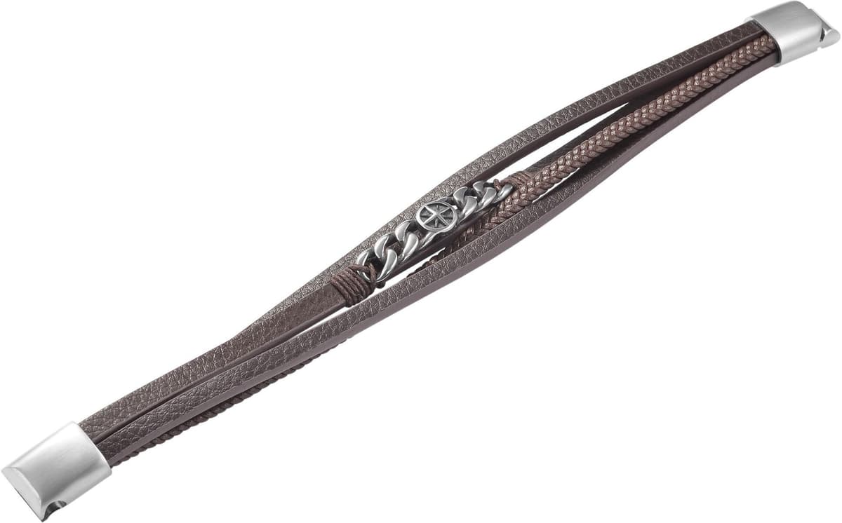Armband ADELIA´S "Armband – Lederarmband aus Leder 23 cm", braun, Armbänder, Damen, 23cm, Leder, Armband, Ideal als Geschenk für besondere Anlässe