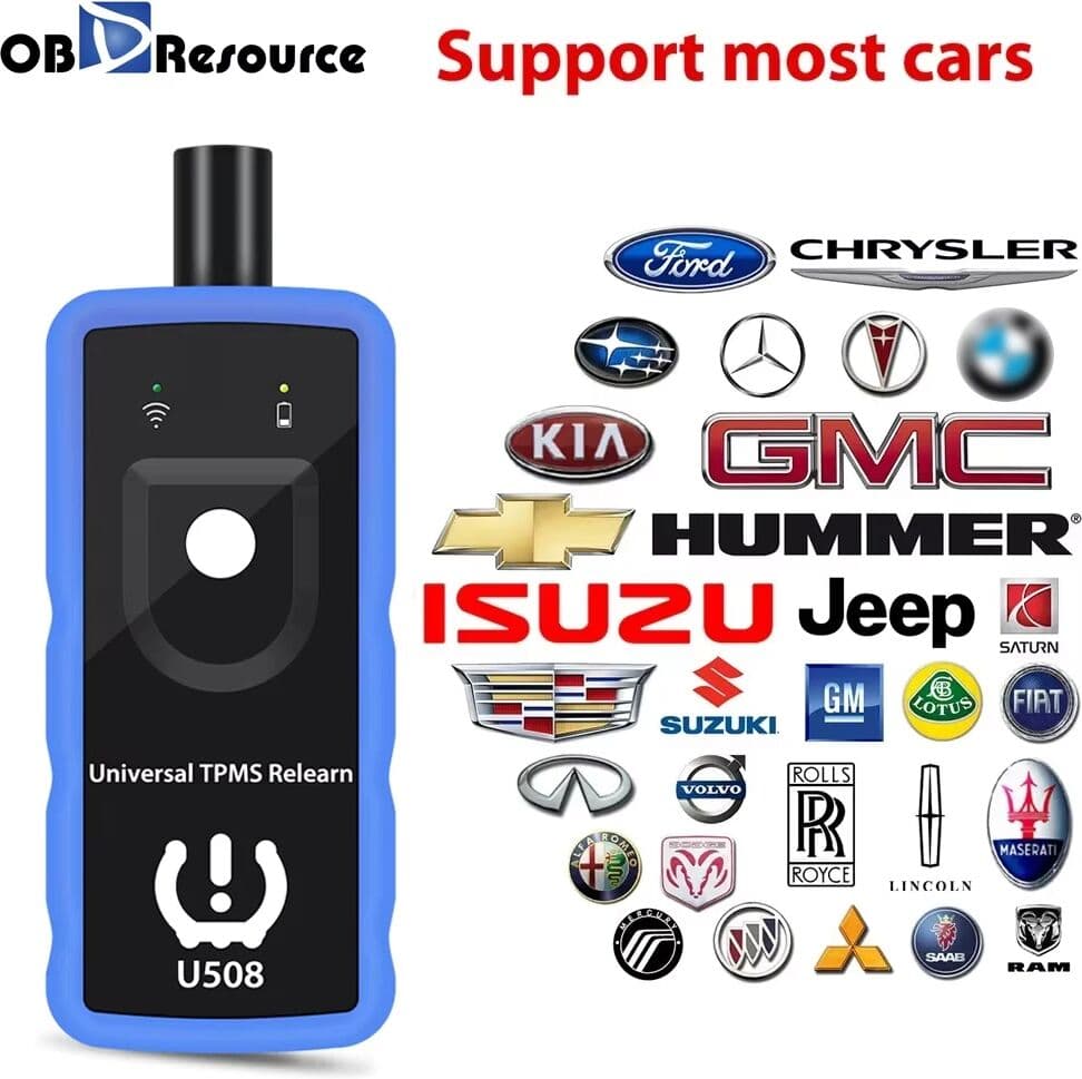 OBDResource Universal Car TPMS Reset Tool Car Tire Pressure Monitoring Sensor Tool U508 for Ford Opel Jeep GMC Chevrolet