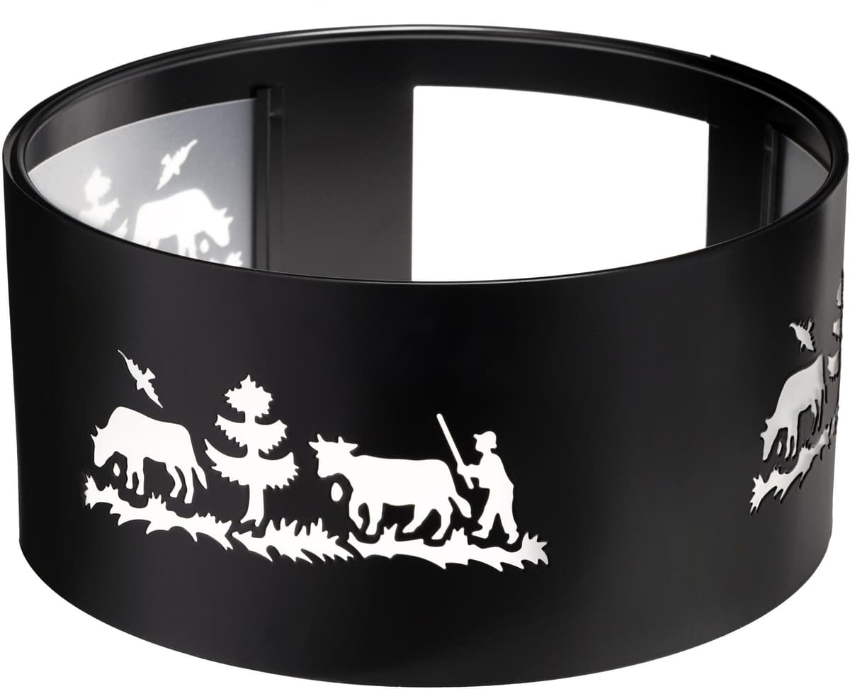 Fondue "Heidi Cheese Line Rechaud-Windschutz Alpes", schwarz, Ø:25,8cm, Fondues, Fondue schwarz Einheitsgröße