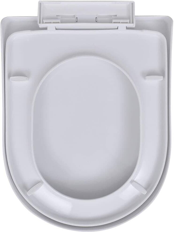 vidaXL Sièges de toilette avec couvercles 2 pcs Plastique Blanc