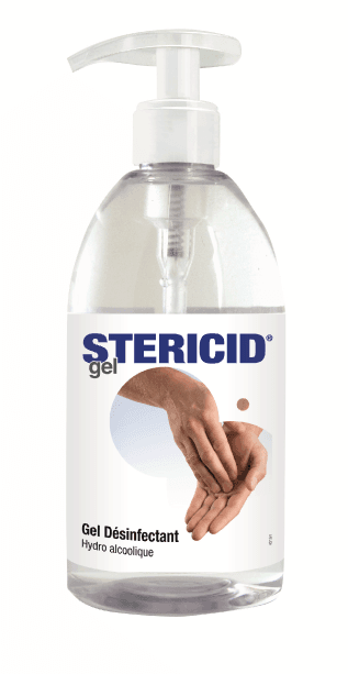 SG STERICID - Gel hydroalcoolique de 500 ml - 4 flacons de 500 ml