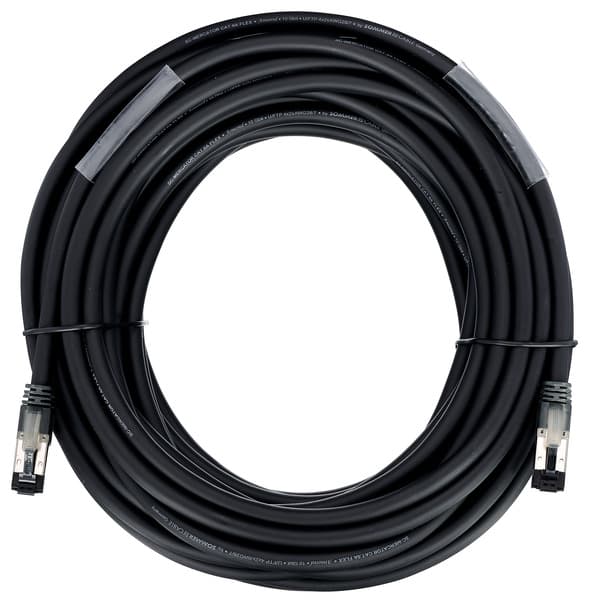 Hicon CAT6A Armored Cable 10G 15m nero