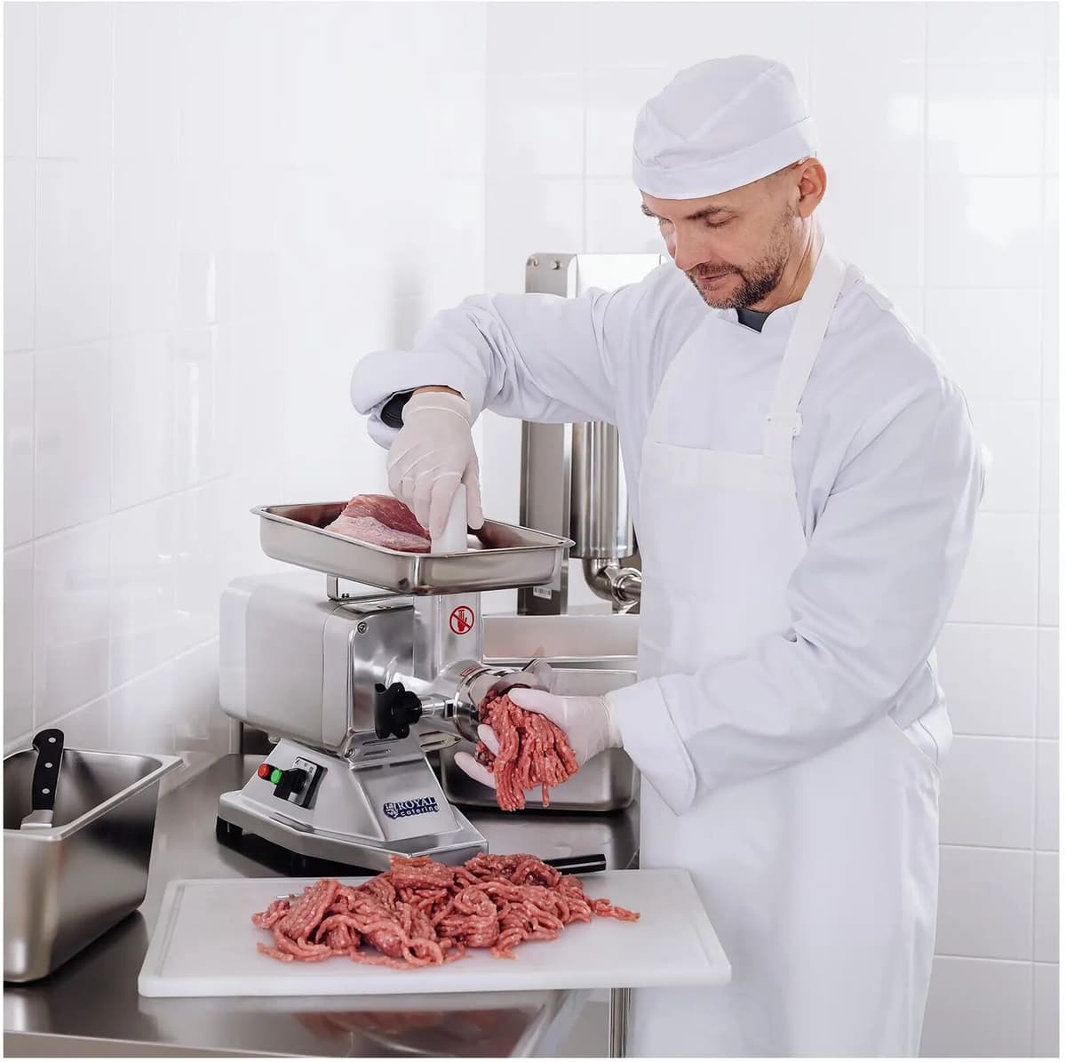 Royal Catering Tritacarne elettrico - 200 kg/h - PRO RCFW-120PRO