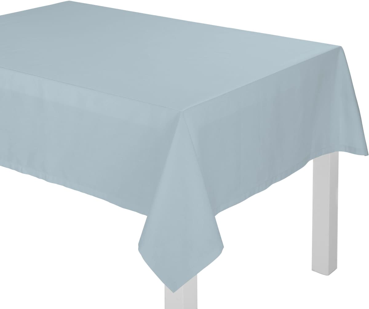 Tischdecke WIRTH "NEWBURY" Gr. 3, blau (hellblau), B:130cm L:160cm, Baumwolle, Polyester, Tischdecken, Tischdecke hellblau B/L: 130cm x 160cm, 1 Stk., eckig