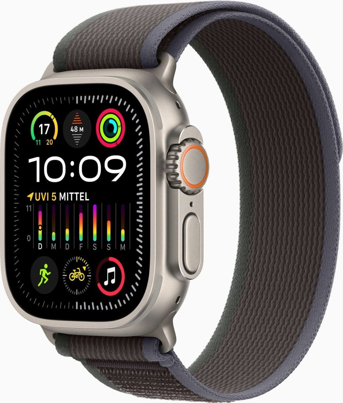 Apple Watch Ultra 2 (2023)   GPS + Cellular   silver   Trail Loop blå/svart S/M