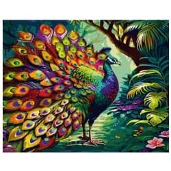 Pfau 40 x 50 cm – Malen nach Zahlen