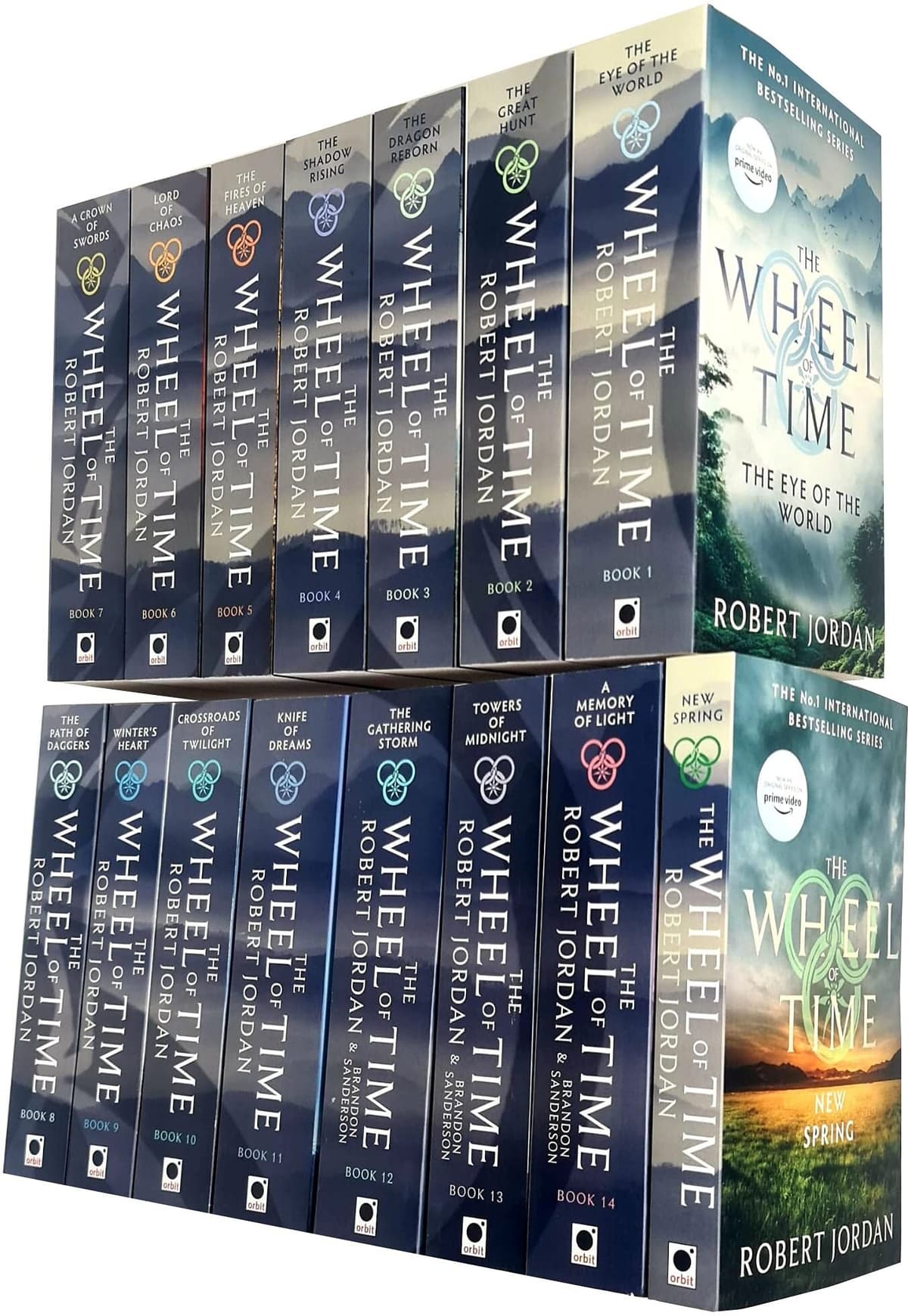 Orbit The Wheel of Time Series 1-15 Books Collection Set by Robert Jordan - Complete Epic Fantasy Paperback Saga incl. New Spring Prequel