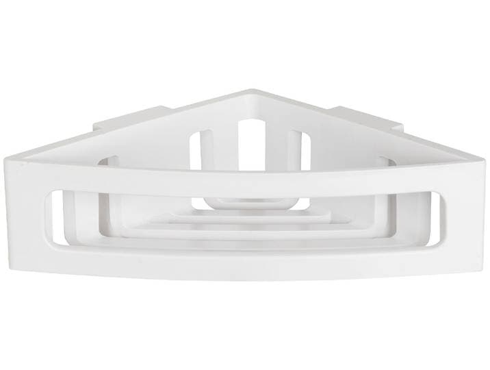 Badorganizer WENKO Turbo-Loc Eckablage Bralia , weiß, B:35cm H:9cm T:20cm, ABS-Kunststoff, Aufbewahrungsboxen, Badorganizer, Befestigen ohne Bohren