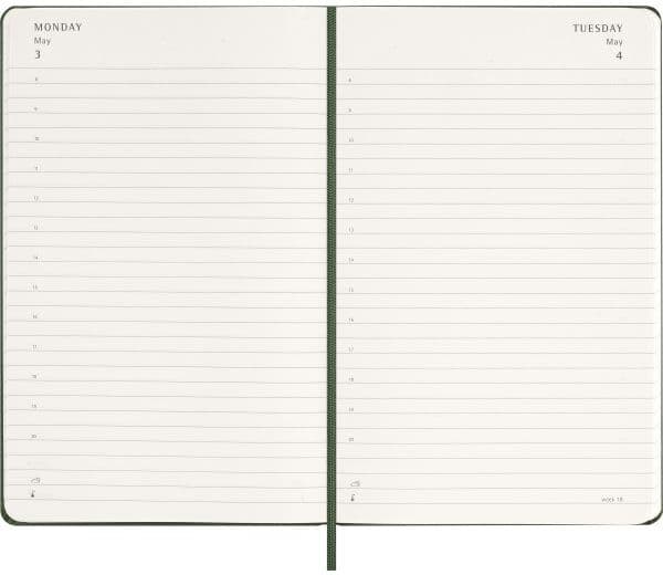 Moleskine 2027 Kalender   H   Dag   L   Grøn