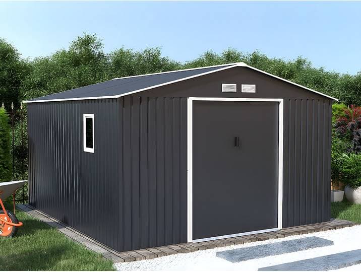 Gartenhaus - Stahl - 12,99m² - Grau - ARCHER