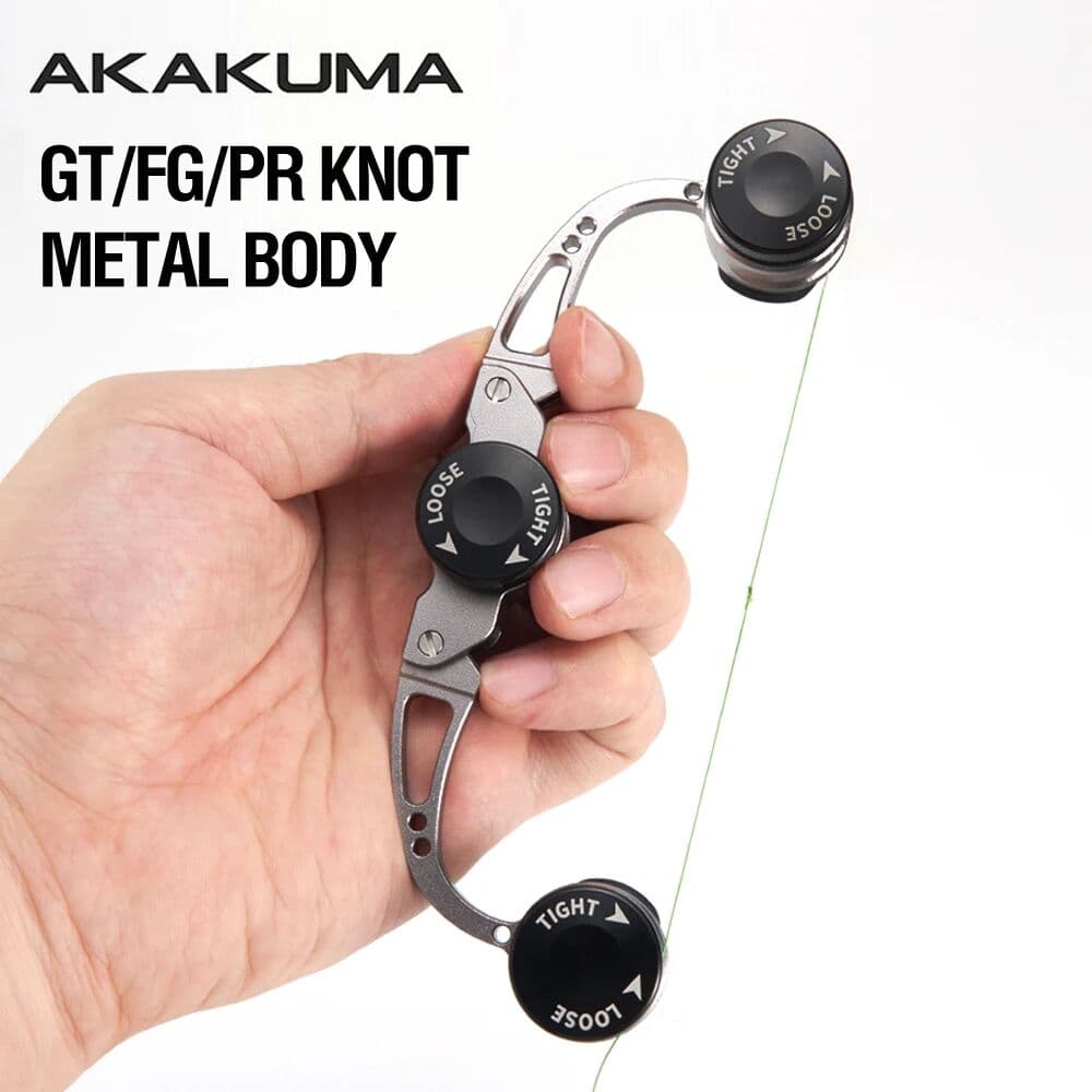 akakuma 1PC Foldable Knotter Metal Fishing Line GT/FG/PR Knot Device Tie Tool for Braided Line & Leader