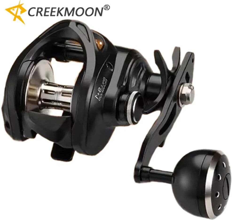 NONE Metal Fishing Baitcasting Reel 16KG Drag 9+1BB 6.3:1 Gear Ratio Carbon Fiber Single Power Handle Baitcaster Wheel for Sea Boat