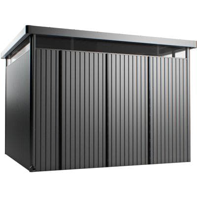 Solarmodul-Halterung BIOHORT "PV-Montage-Vorbereitung für Gerätehaus AvantGarde, HighLine, Panorama", grau (schwarz), B:3cm H:187cm T:3,5cm, Stahl, Gerätehalterungen