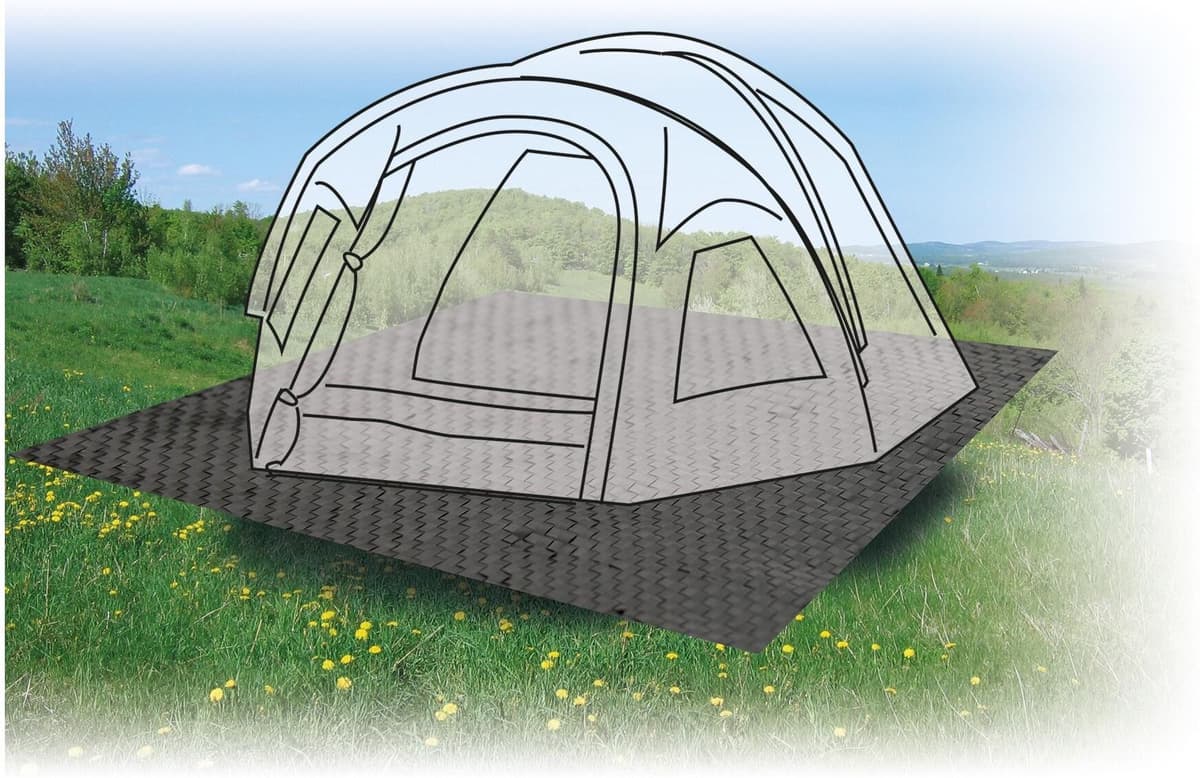 Zeltunterlage EUROTRAIL, schwarz, Planen, B/H/L: 250cm x 700cm, Polypropylen (PP), Zeltunterlage, B:250cm L:700cm schwarz B/H/L: 250cm x 700cm