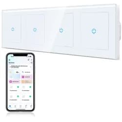 CURRYSMARTER 1Fach 1Weg WLAN Smart Lichtschalter 10A - 4Fach