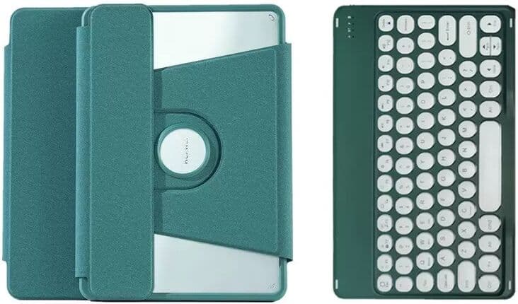 INF Étui Clavier Bluetooth Rotatif à 360° Compatible avec Huawei MatePad Pro 12.2" 2024 avec Emplacement pour Stylet - Vert