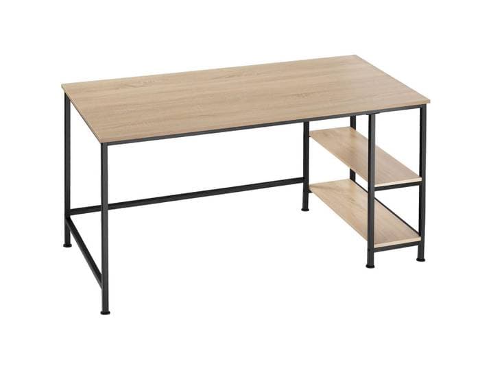 tectake Computertisch Canton, 120 x 60 x 75,5 cm, Industrial Holz hell, Eiche Sonoma, Naturfarben, Rechteckig, 60x75.5x120 cm, Büromöbel, Schreibtische, Schreibtische