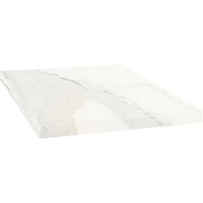 Arbeitsplatte OPTIFIT "Luzern", schwarz-weiß (marmor), B:160cm H:3,8cm T:60cm, Holzwerkstoff, Tischplatten, 38 mm stark, Tiefe 60 cm, große Auswahl an Breiten