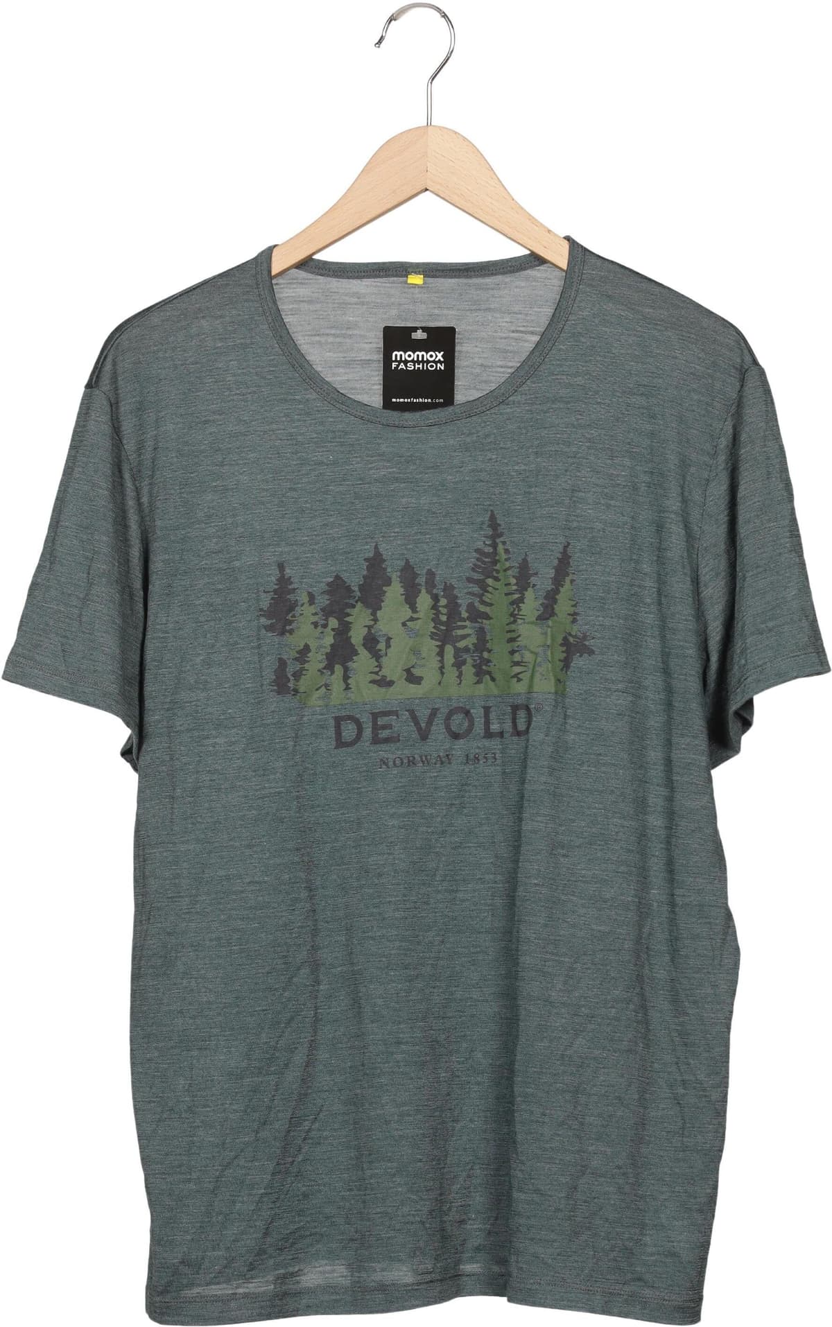 Devold of Norway Herren T-Shirt, Grün, Gr. XL, Merino - Second Hand