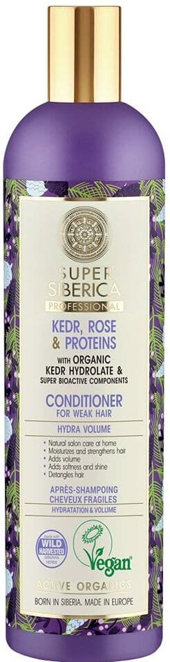 NATURA SIBERICA Super Kedr, Rose & Proteins Conditioner 400ml