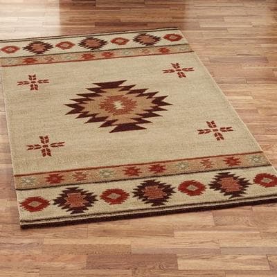 Rizzy Rugs Southwest Diamond Rectangle Rug, 5' x 8', Tan