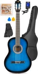 Spansk Guitar Pakke 39" - Voksen-fullsize, Akustisk (fra 12 år) Blå / Alt du ska