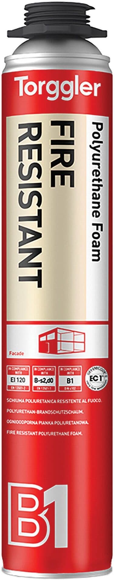 Torggler SCHIUMA POLIURETANICA  750 ml ANTIFUOCO CERTIFICATA CANNUCCIA MANUALE