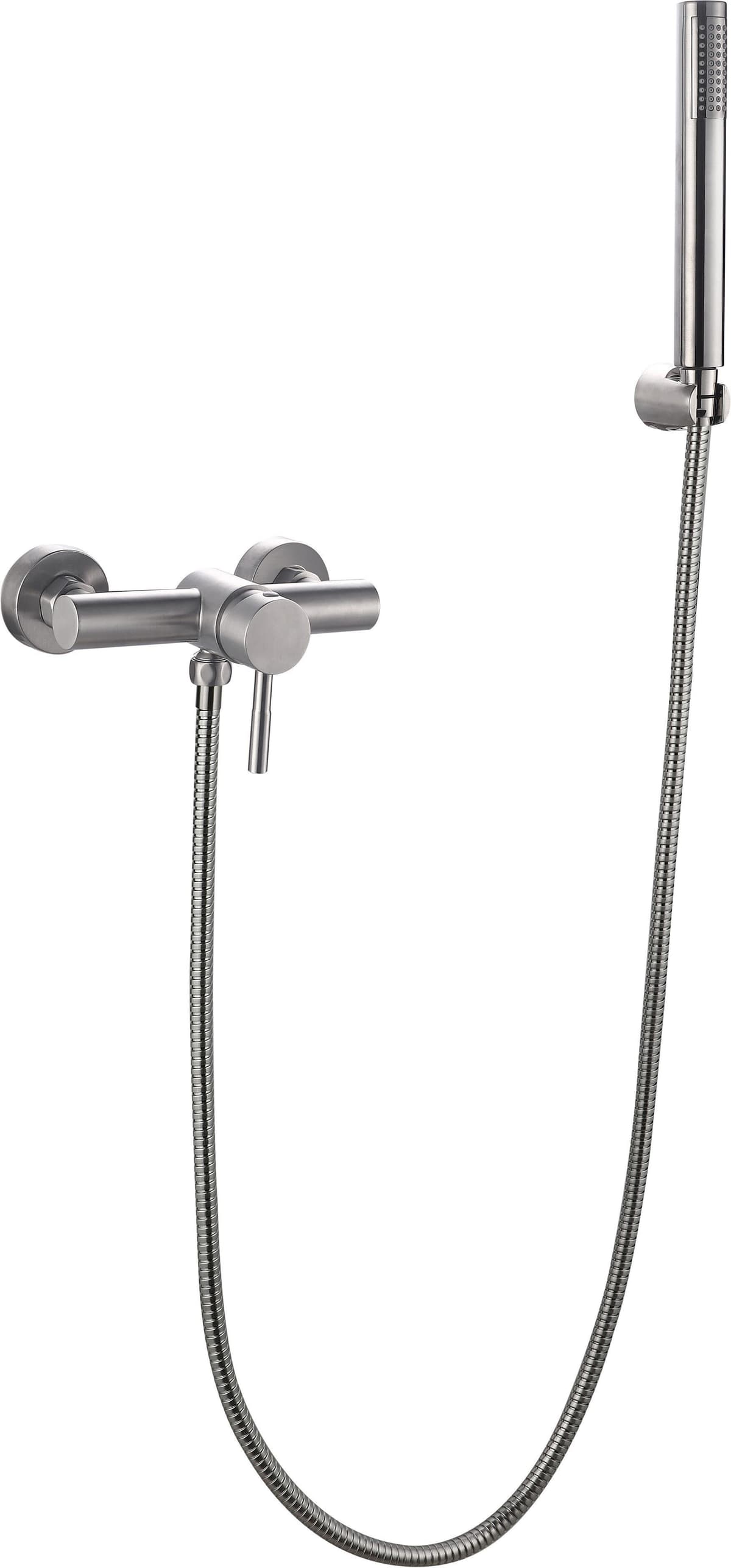 Aquapro MISCELATORE DOCCIA ESTERNO ACQUAPRO KALEIA INOX CON DOCCETTA CARTUCCIA Ø 35 mm