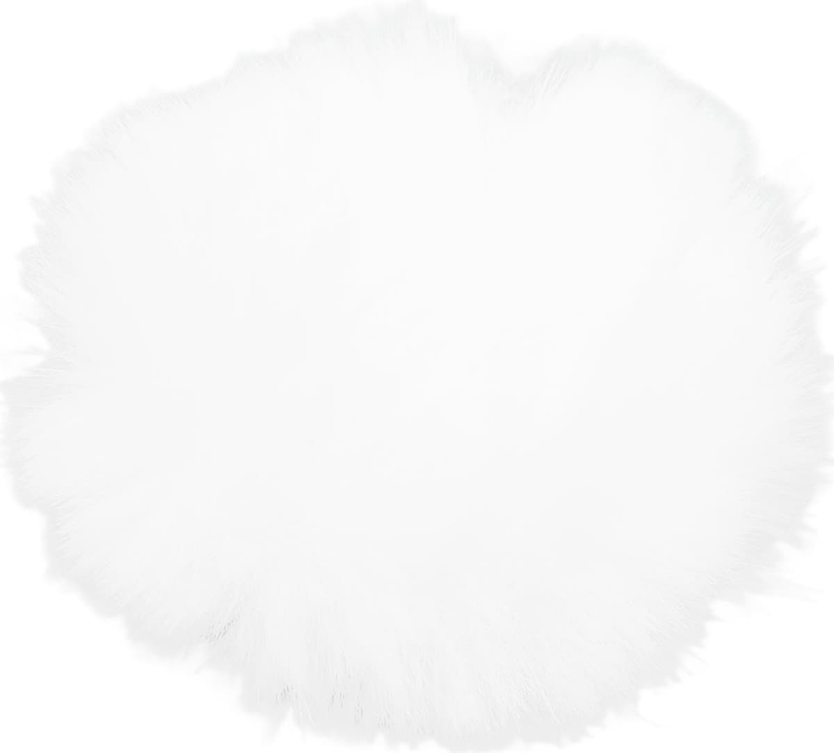 Gistuch Kunstbont windkap voor lavaliermicrofoon, clip-on microfoon, pluizige windbeschermer, wit