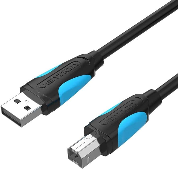 Vention USB 2.0 Cable USB-A Male to USB-B Male 5m Black VAS-A16-B500