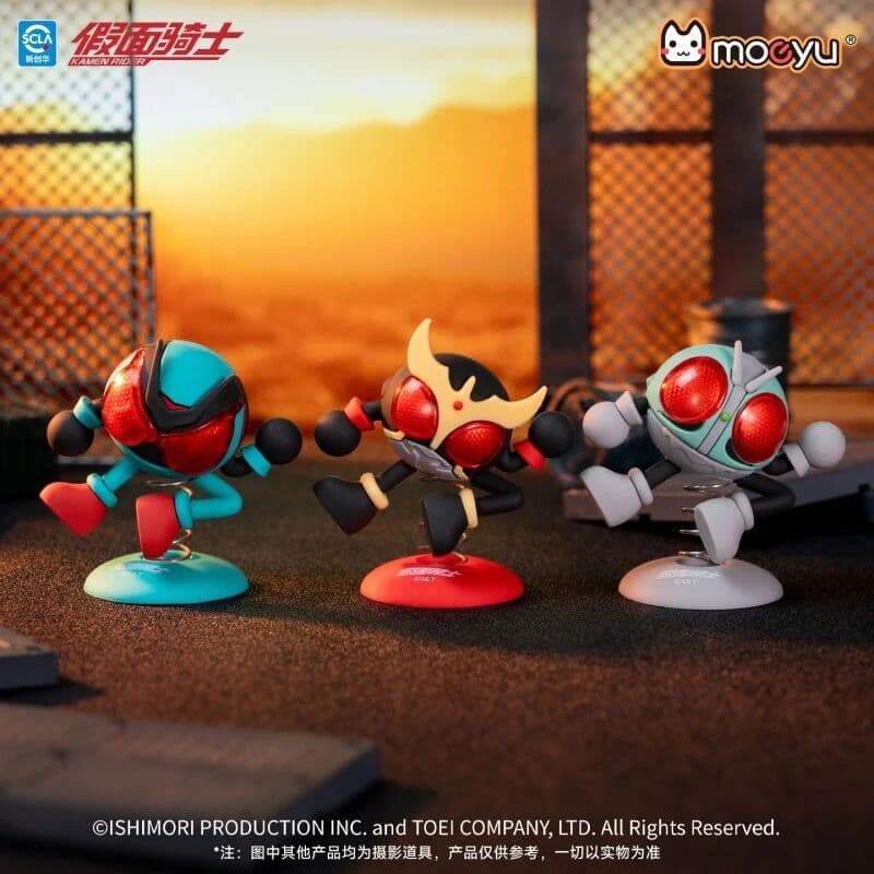 Bandai Kamen Rider Kuuga 55th Anniversary Action Figure Soft Rubber Spring Shaking Bobblehead Automotive Interior Collection Ornament