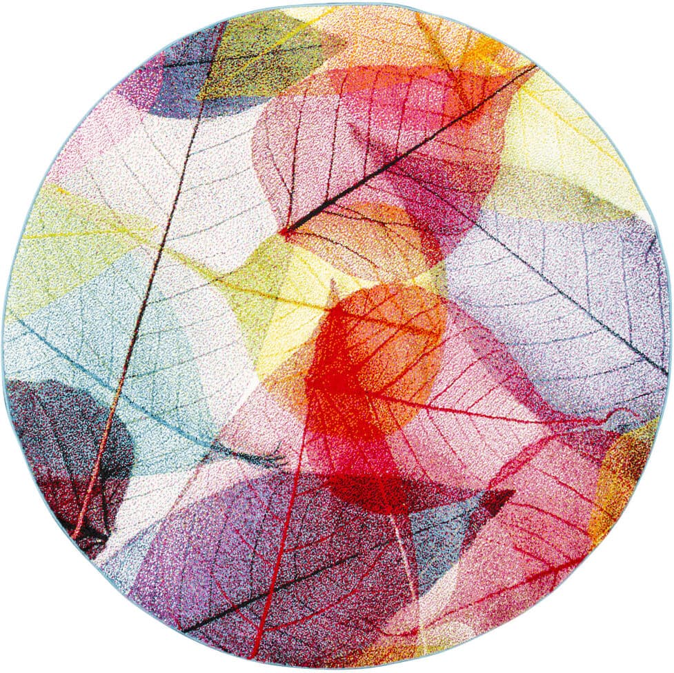 Pergamon Teppich blätter rund de color 200x200 cm