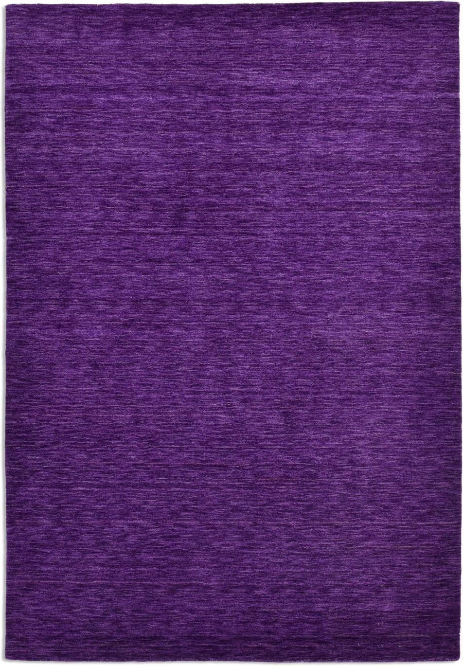 THEKO Alfombra tejida a mano de lana virgen - violeta, 190x250 cm